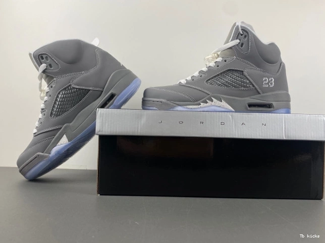 Rep TBK Grey Wolf Jordan Retro 5 Air 136027-005 0728